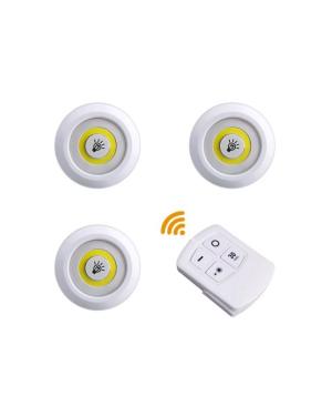 3 Luces LED a Pila C/Control Remoto