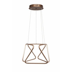 Colgante LED Geo Marrón 3 Neutro 70w