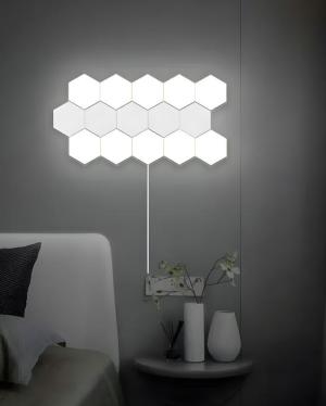 Panel Tactil Hexagonal Blanca LED 6pcs