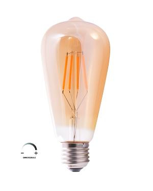 Pera LED 8W Ambar Filamento Dimerizable