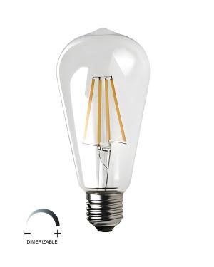 Pera LED Filamento 8W Clara Dimerizable E27