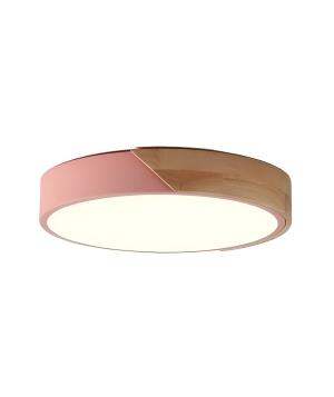 Plafon Moro Rosado 18W 30cm Redondo Calido