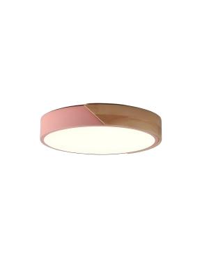 Plafón Moro Rosado 23cm Redondo 12W
