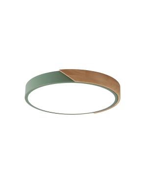 Plafon Moro Verde 18W 30cm Redondo Calido