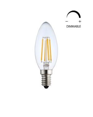Vela LED 4W Filamento E14 Dimerizable Calida