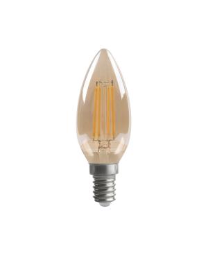 Vela LED Filamento 4W E14 Ambar